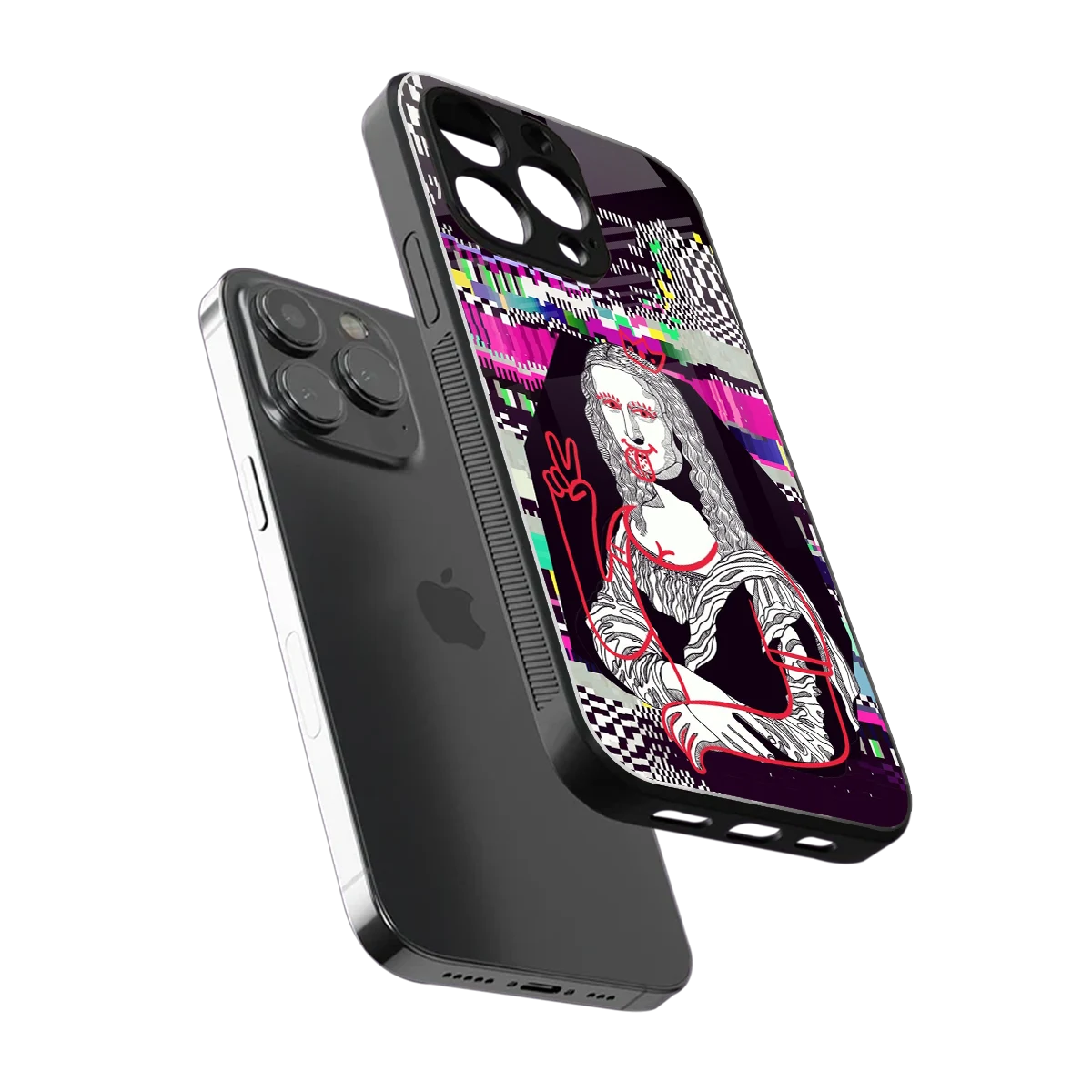 Mona Remix sleek iphone 16 pro max cover with tempered glass back and TPU edges