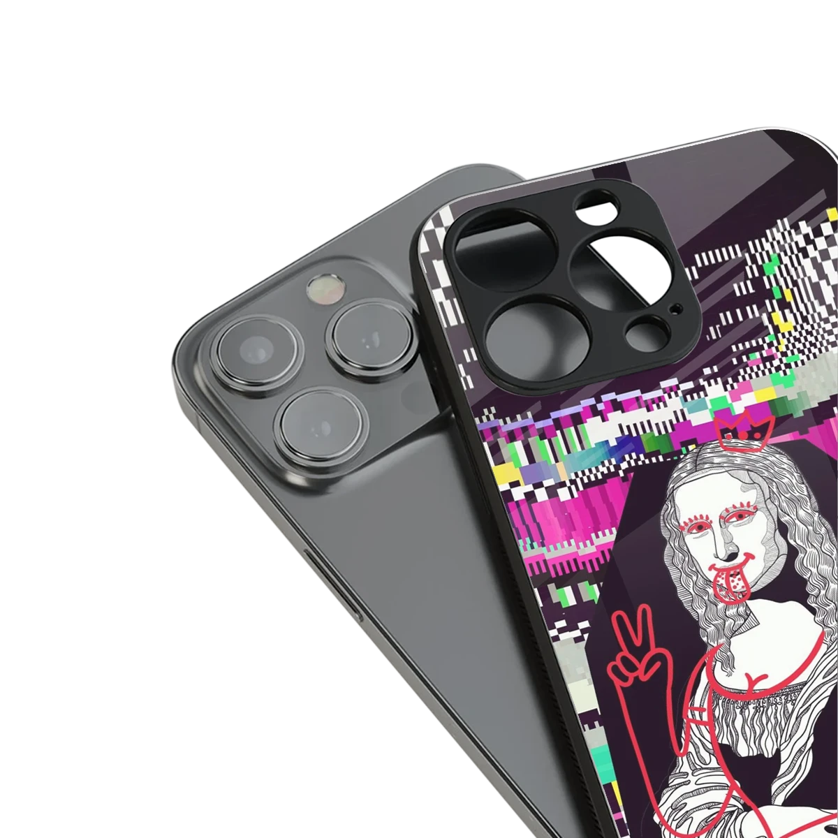 Mona Remix stylish phone case for iPhone 16 | glossy glass and slim fit