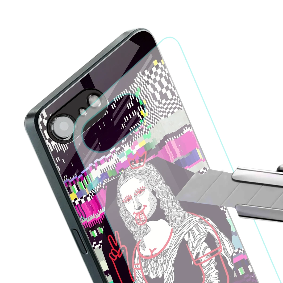 Mona Remix stylish phone case for iphone 17e | glossy glass and slim fit