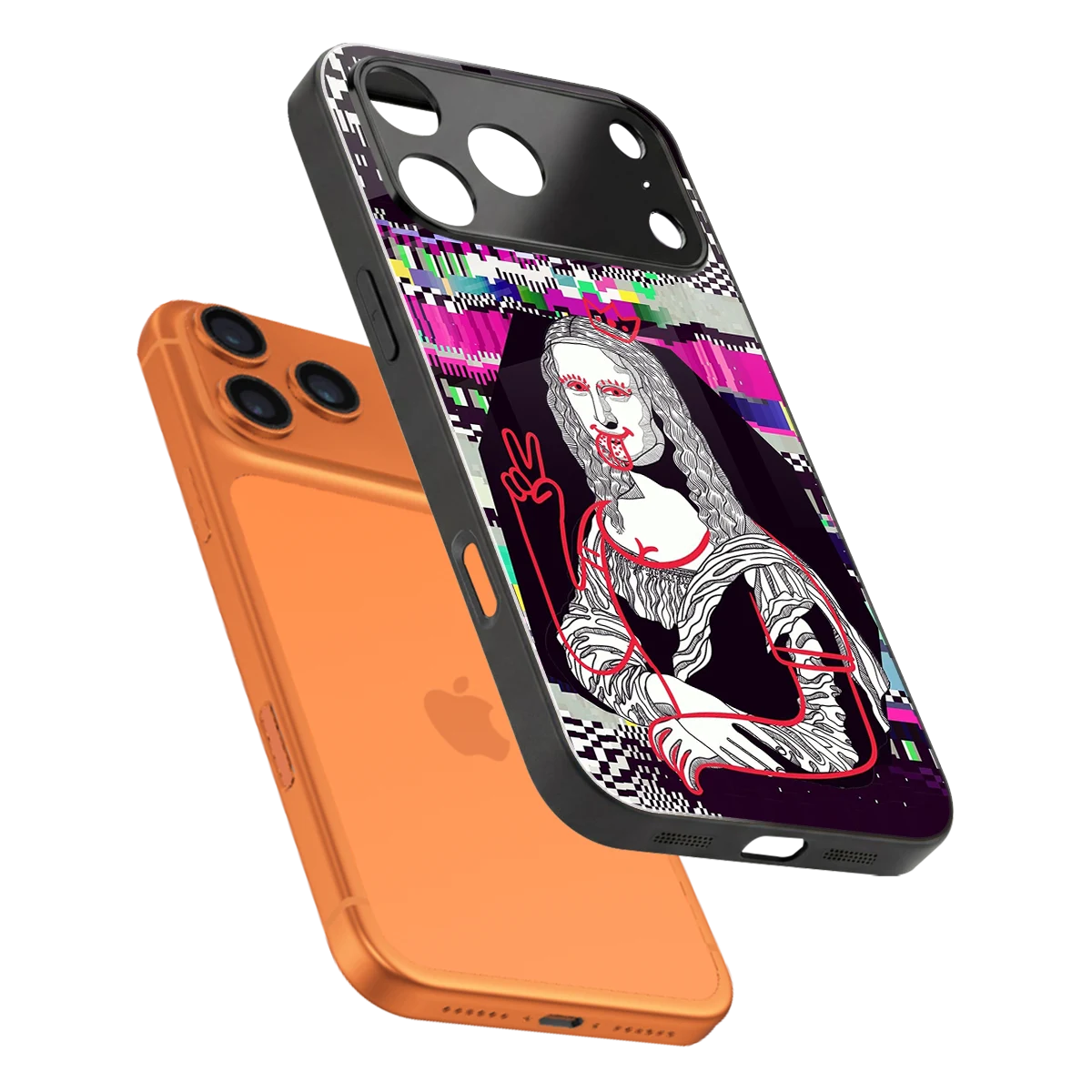 Mona Remix sleek iphone 17 pro cover with tempered glass back and TPU edges