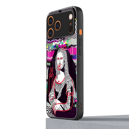 Mona Remix iphone 17 pro mobile cover | shockproof glass phone case