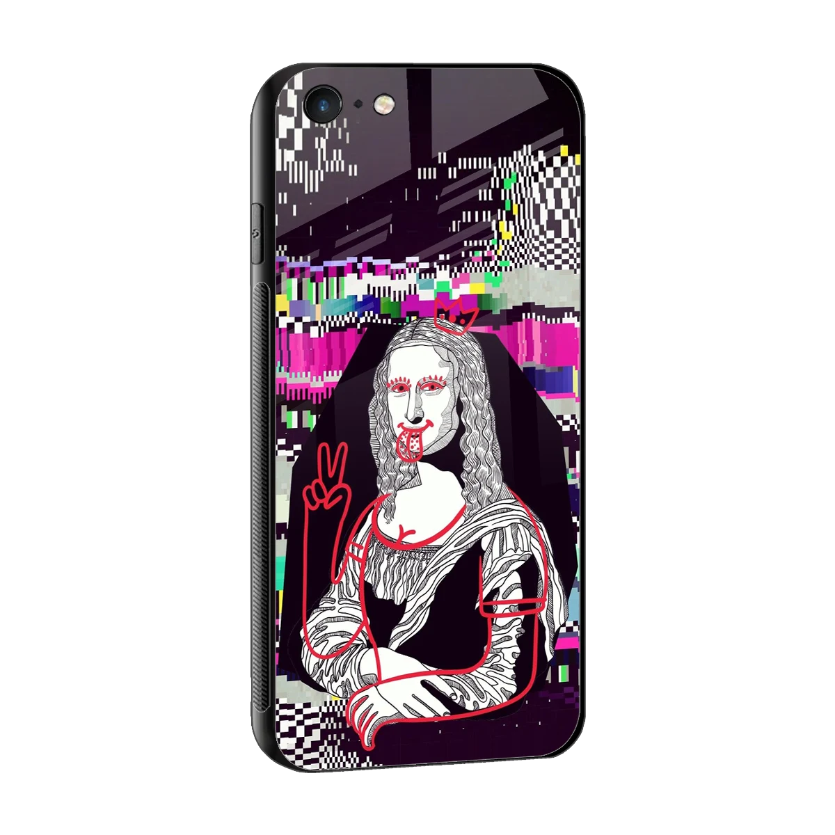 Mona Remix sleek iphone 6s cover with tempered glass back and TPU edges