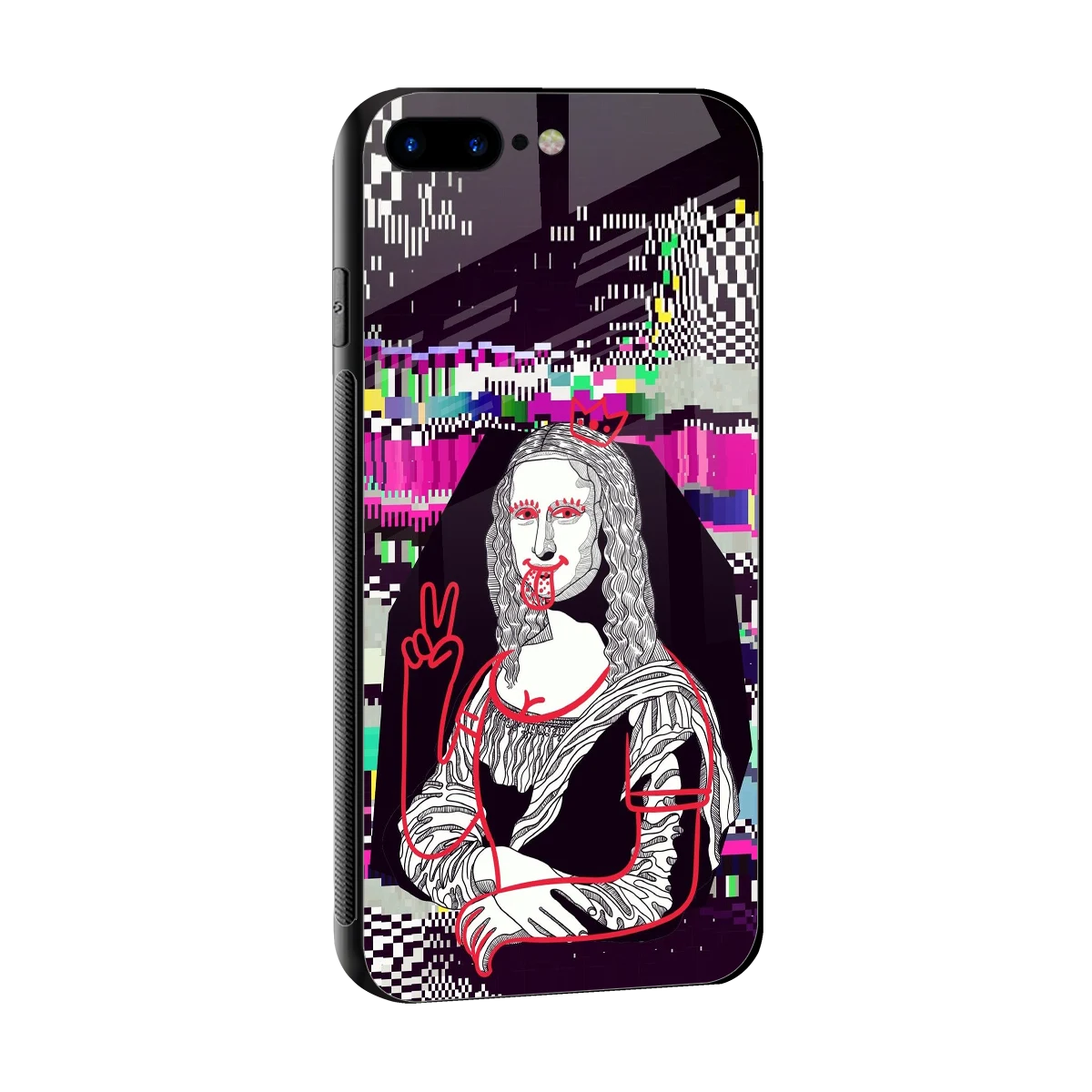 Mona Remix sleek iphone 8 plus cover with tempered glass back and TPU edges