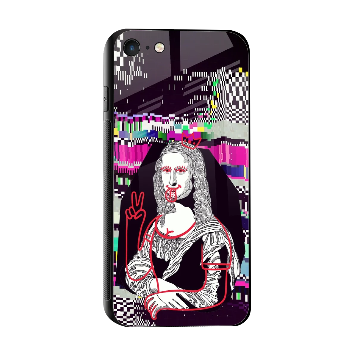 Mona Remix sleek iphone 7 cover with tempered glass back and TPU edges