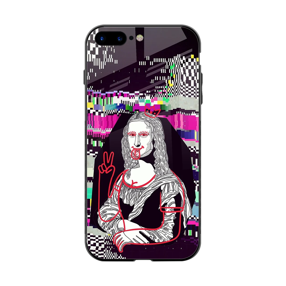 Mona Remix back phone cover | glass case for iphone 8 plus