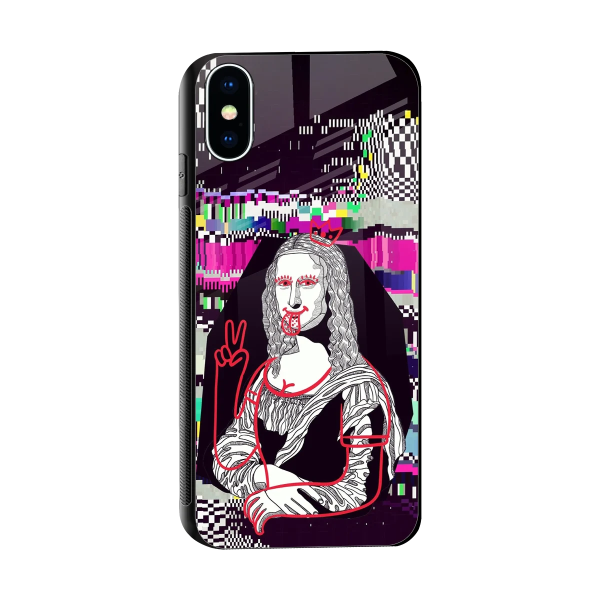 Mona Remix sleek iphone x cover with tempered glass back and TPU edges