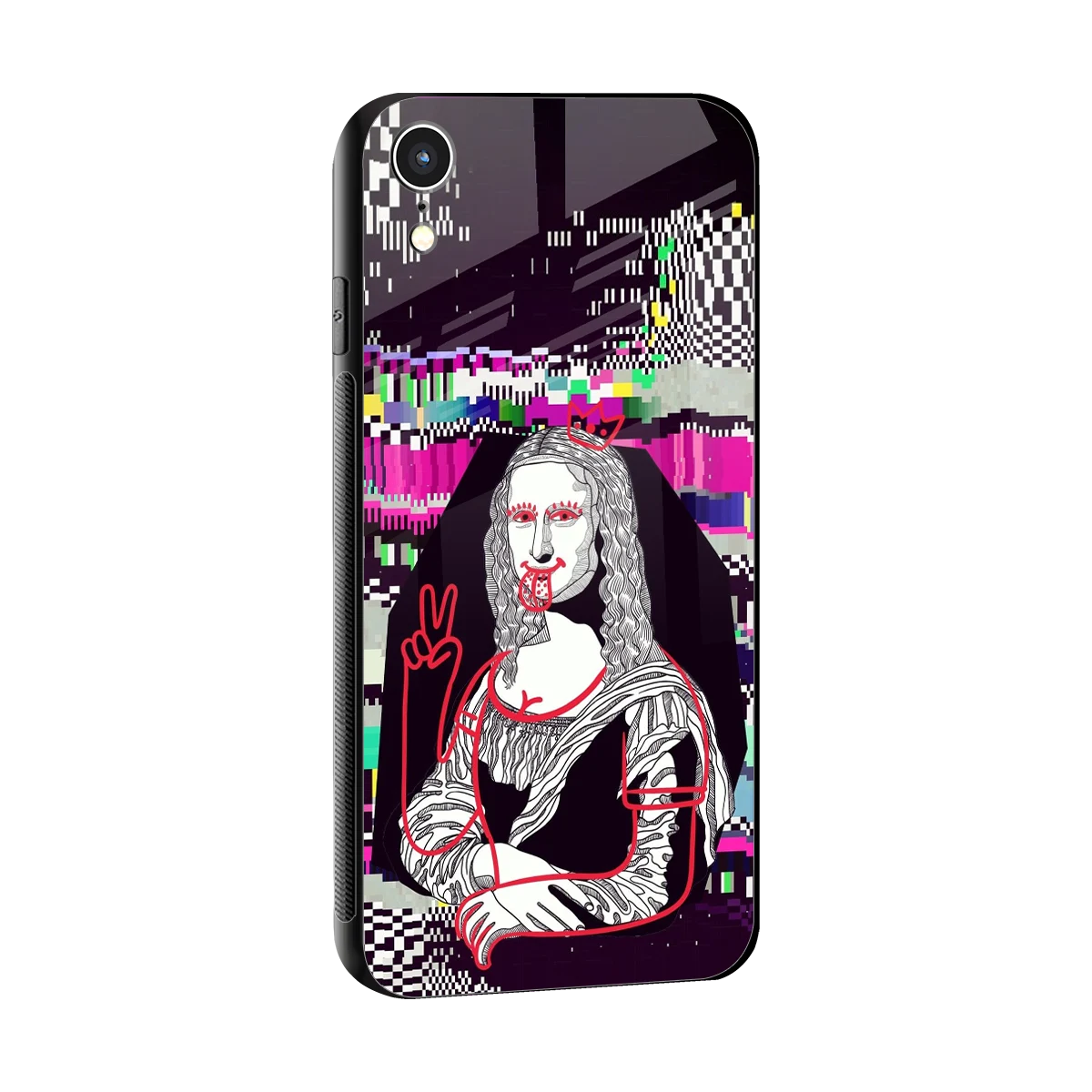 Mona Remix sleek iphone xr cover with tempered glass back and TPU edges
