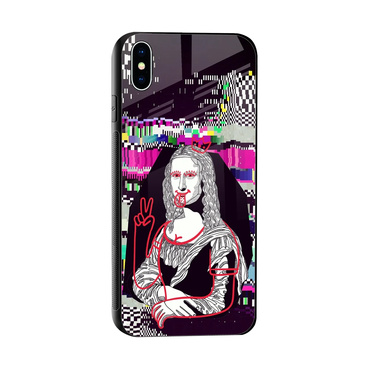 Mona Remix sleek iphone xs max cover with tempered glass back and TPU edges