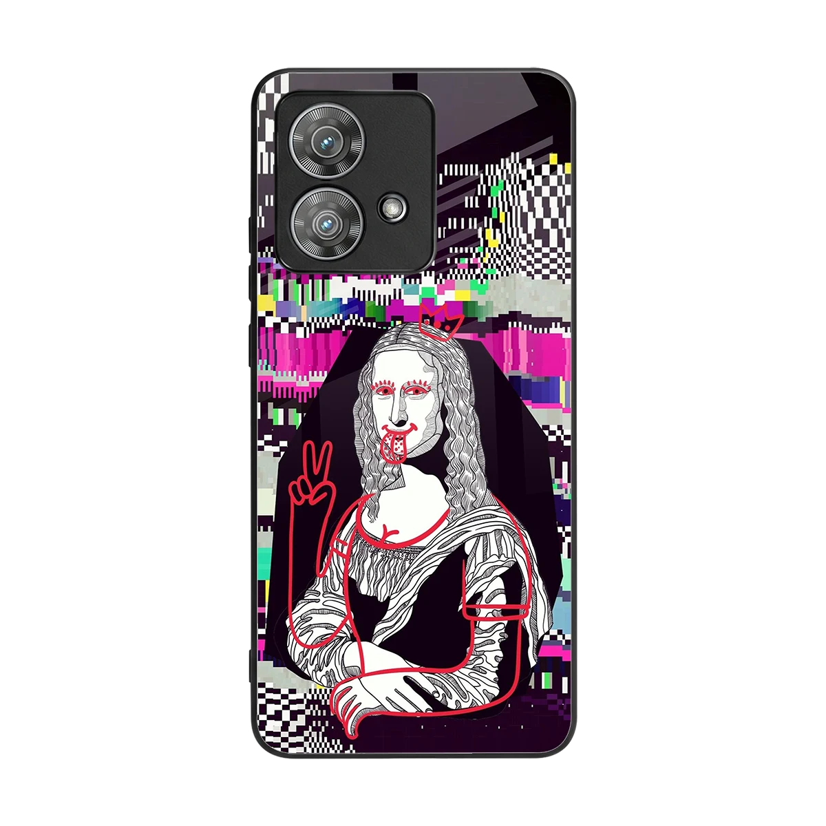 Mona Remix back phone cover | glass case for motorola edge 40 neo 5g