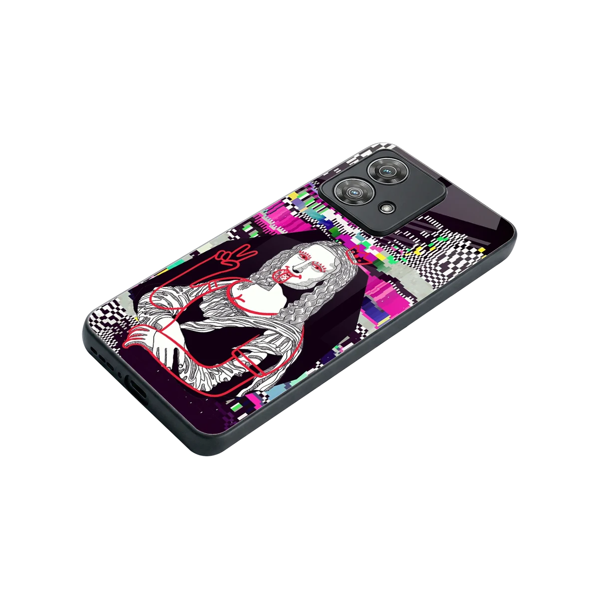 Mona Remix stylish phone case for motorola edge 40 neo 5g | glossy glass and slim fit
