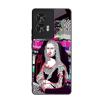 Mona Remix back phone cover | glass case for motorola edge 50 fusion