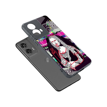 Mona Remix sleek motorola edge 50 fusion cover with tempered glass back and TPU edges