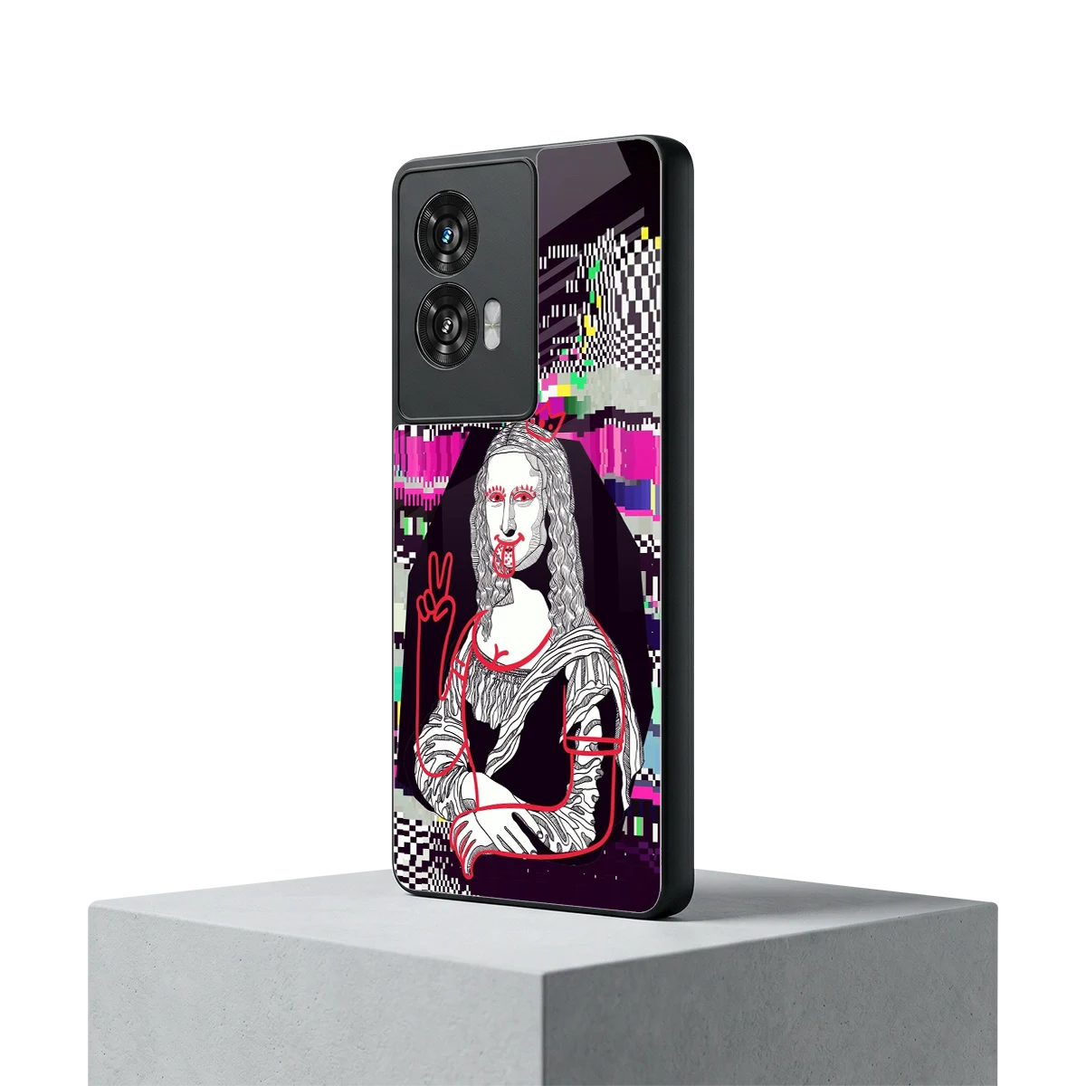 Mona Remix motorola edge 50 fusion mobile cover | shockproof glass phone case