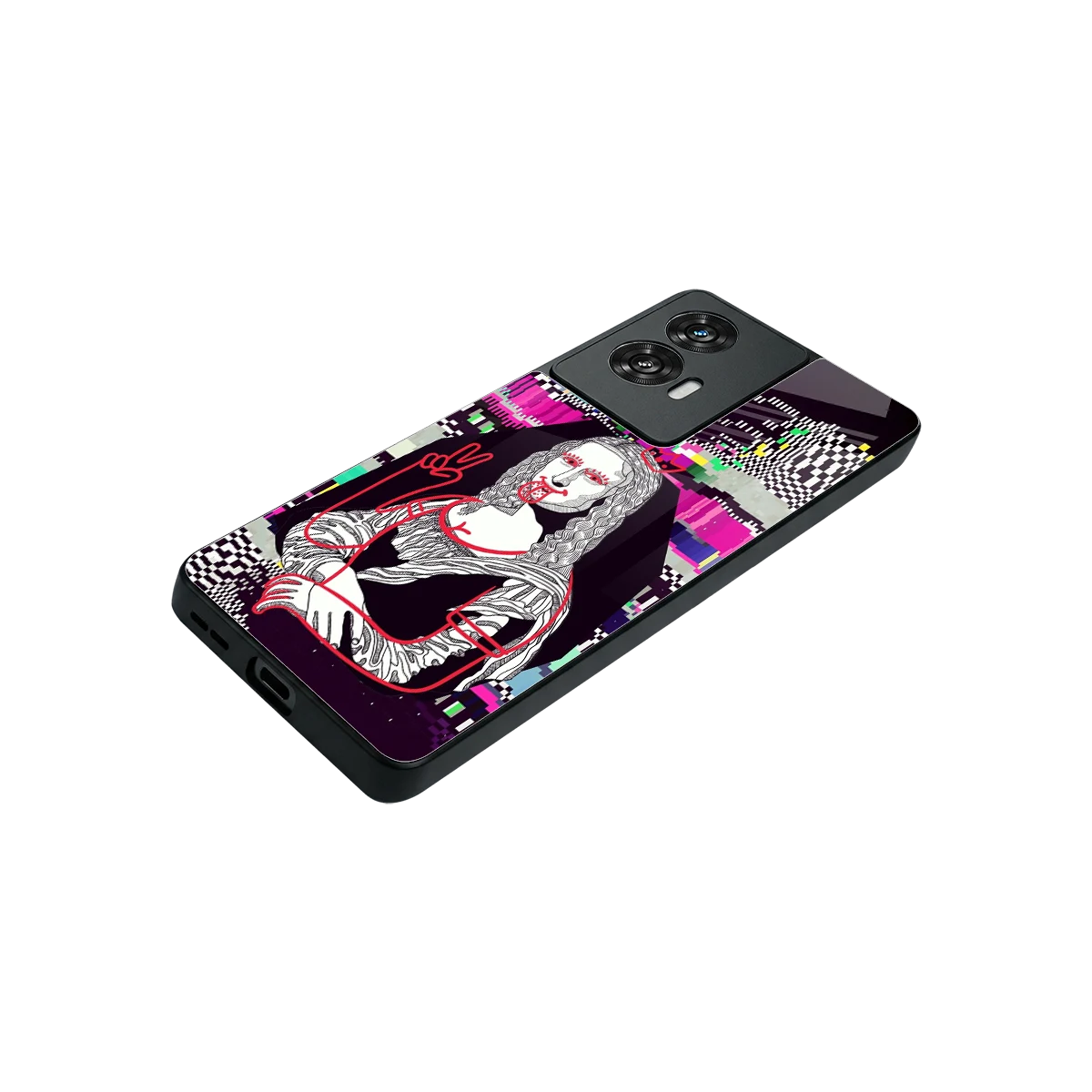 Mona Remix stylish phone case for motorola edge 50 fusion | glossy glass and slim fit