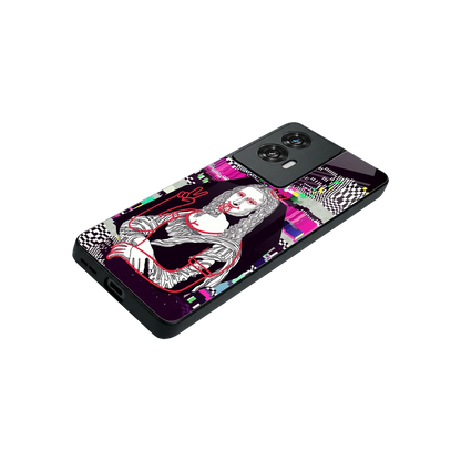 Mona Remix stylish phone case for motorola edge 50 fusion | glossy glass and slim fit