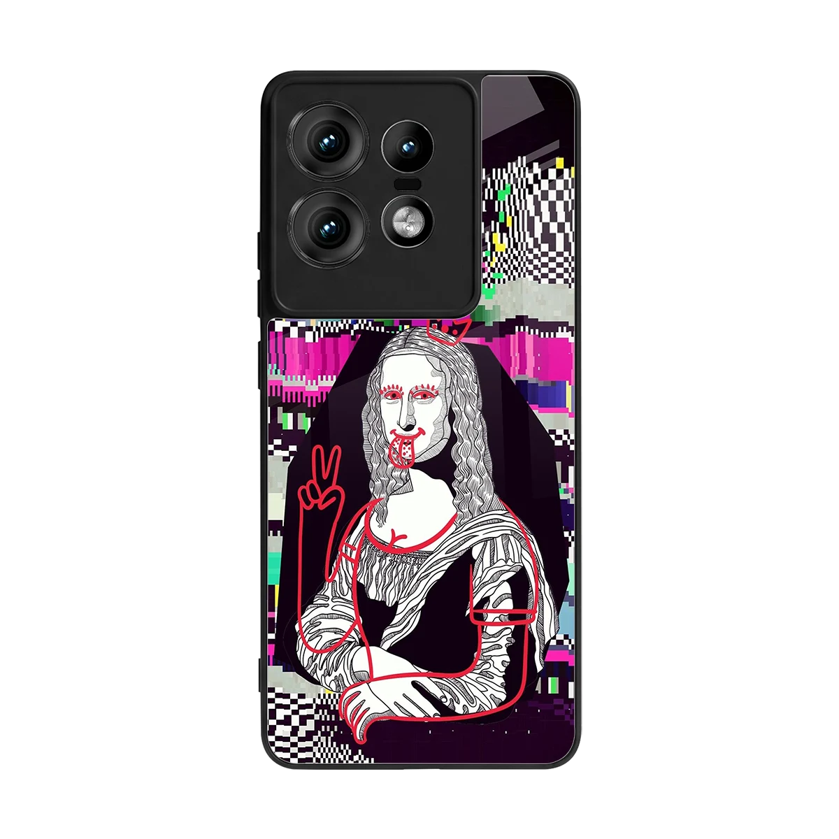 Mona Remix back phone cover | glass case for motorola edge 50 pro