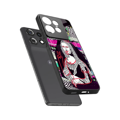 Mona Remix sleek motorola edge 50 pro cover with tempered glass back and TPU edges