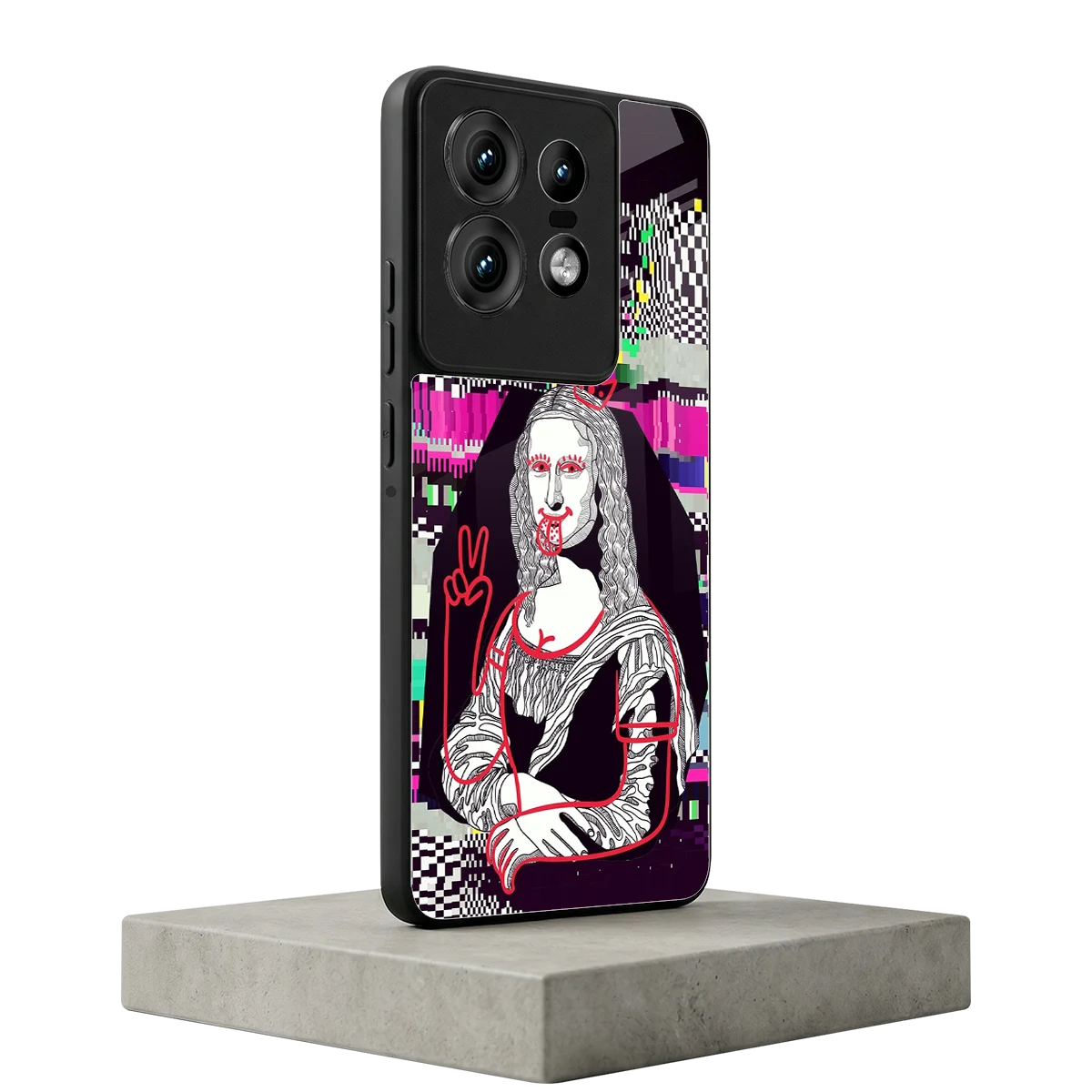 Mona Remix motorola edge 50 pro mobile cover | shockproof glass phone case