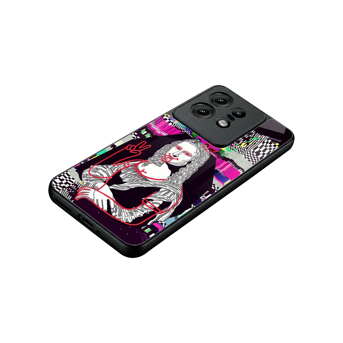 Mona Remix stylish phone case for motorola edge 50 pro | glossy glass and slim fit