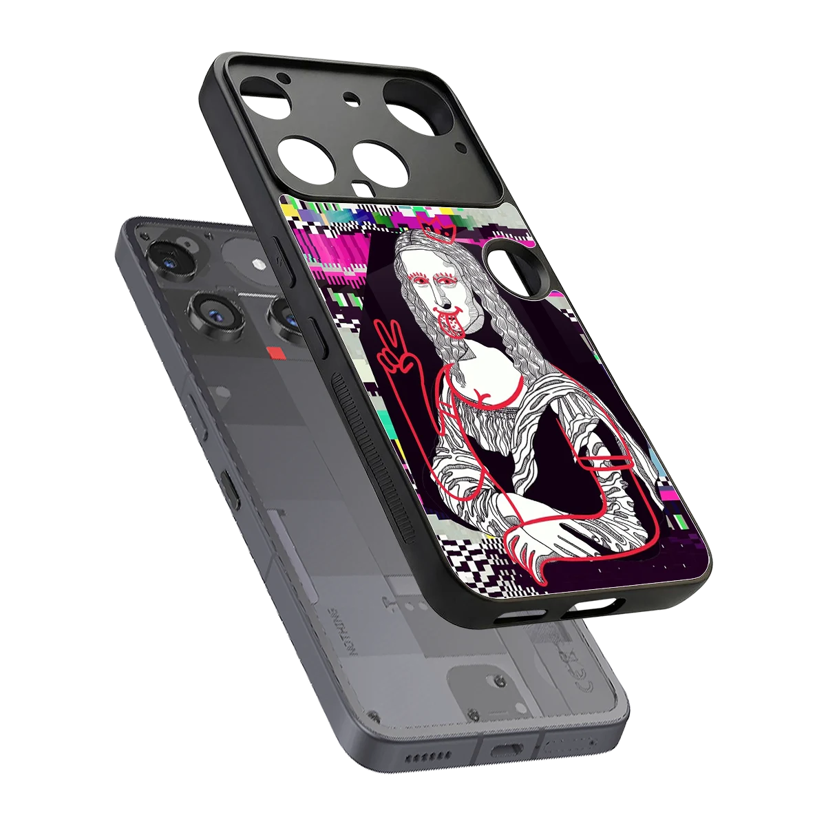 Mona Remix sleek nothing phone 3 cover with tempered glass back and TPU edges