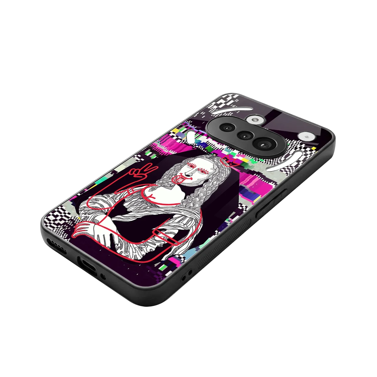 Mona Remix stylish phone case for nothing phone 3a | glossy glass and slim fit