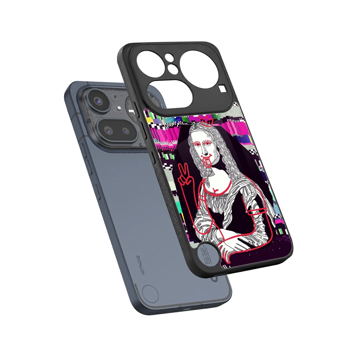 Mona Remix sleek nothing phone 4a pro cover with tempered glass back and TPU edges