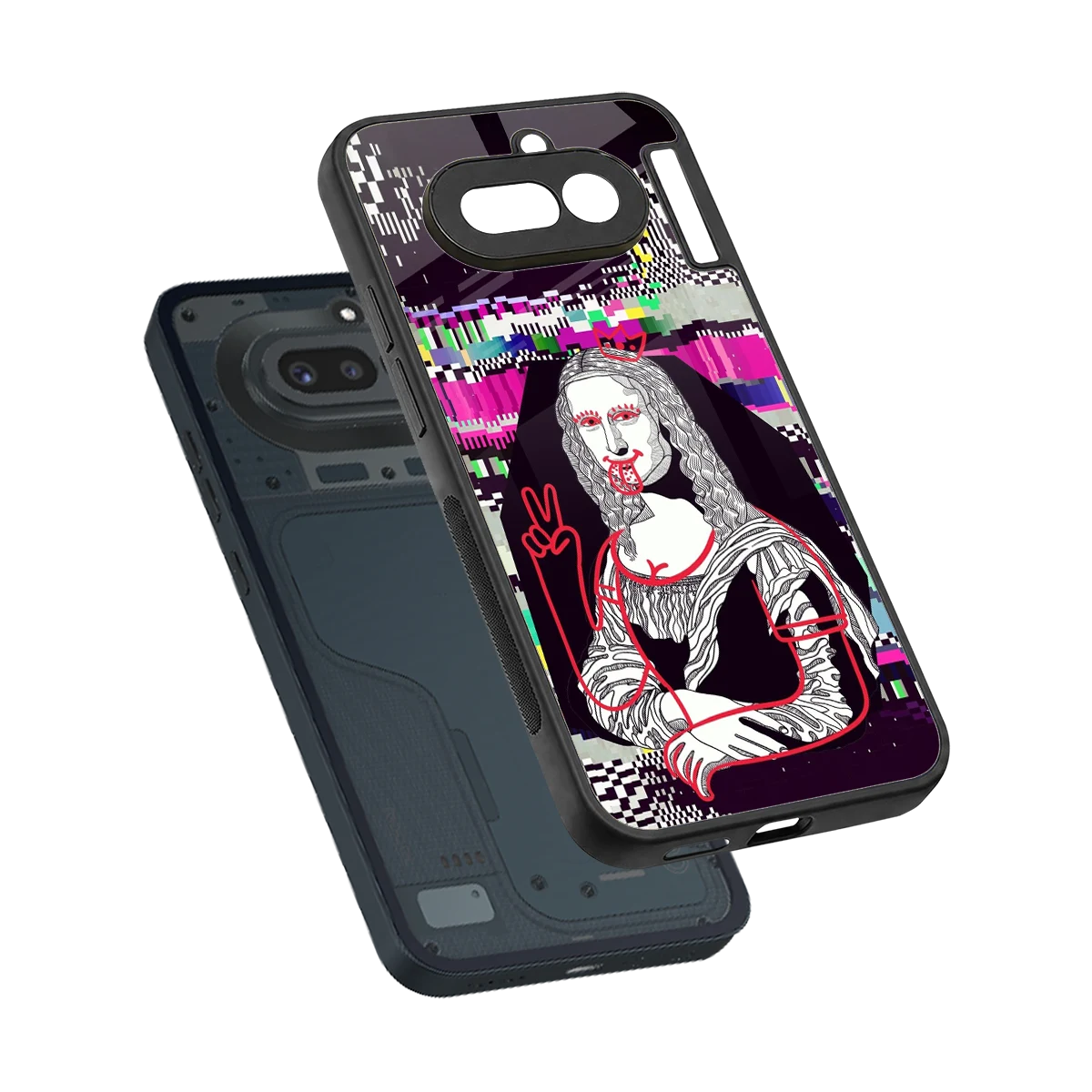 Mona Remix sleek nothing phone 4a cover with tempered glass back and TPU edges