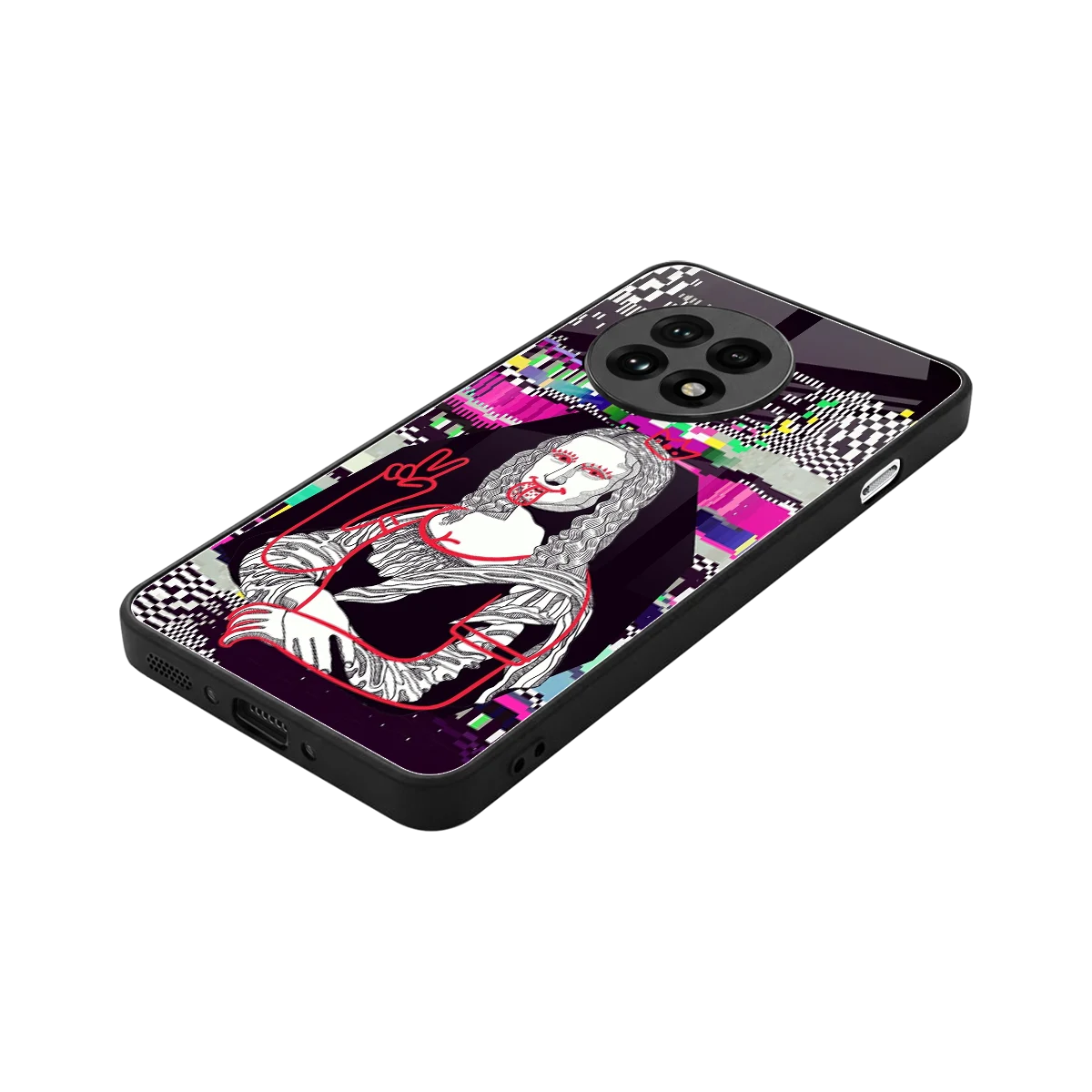 Mona Remix stylish phone case for oneplus 13r | glossy glass and slim fit