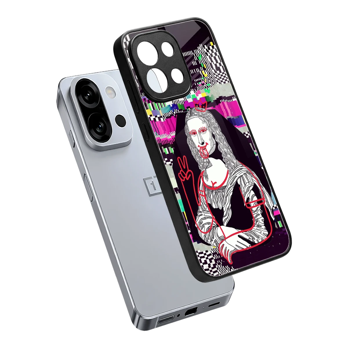 Mona Remix sleek oneplus 13s cover with tempered glass back and TPU edges