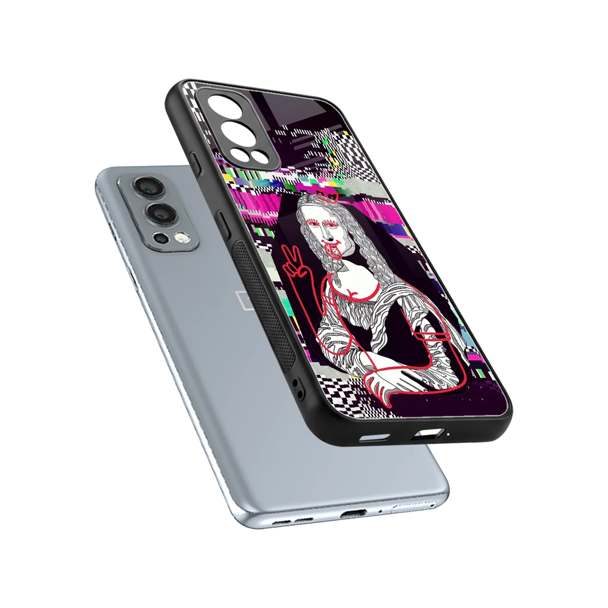 Mona Remix sleek oneplus nord 2 cover with tempered glass back and TPU edges