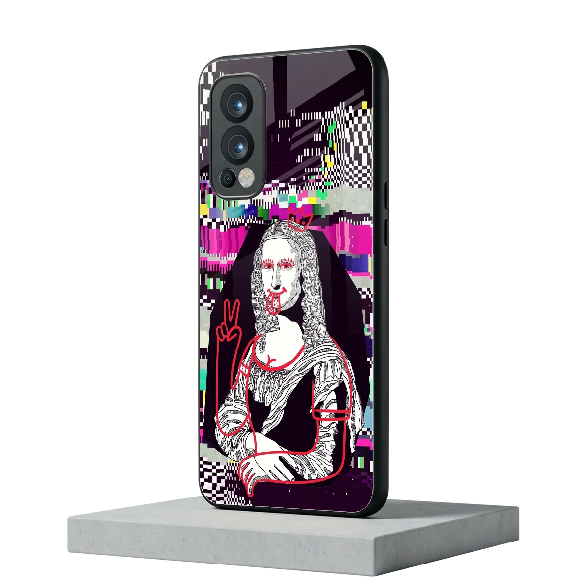 Mona Remix oneplus nord 2 mobile cover | shockproof glass phone case