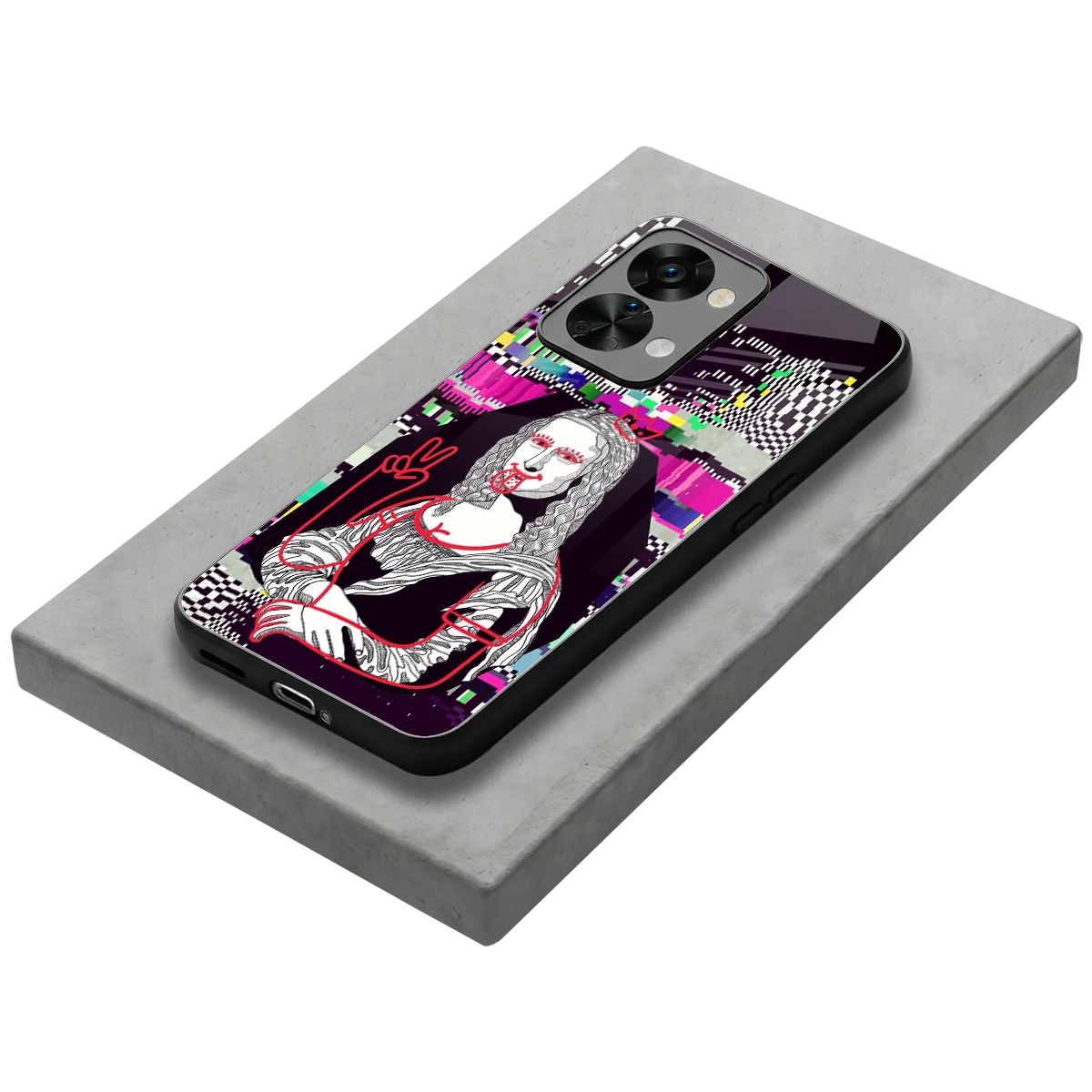 Mona Remix stylish phone case for oneplus nord 2t | glossy glass and slim fit