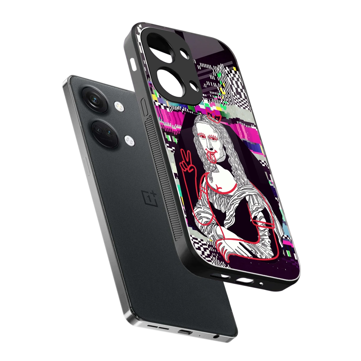 Mona Remix sleek oneplus nord 3 cover with tempered glass back and TPU edges