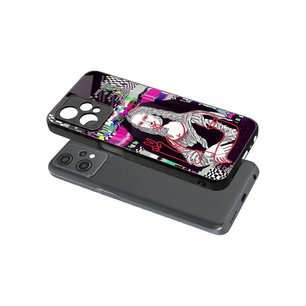 Mona Remix sleek oneplus nord ce 2 lite cover with tempered glass back and TPU edges