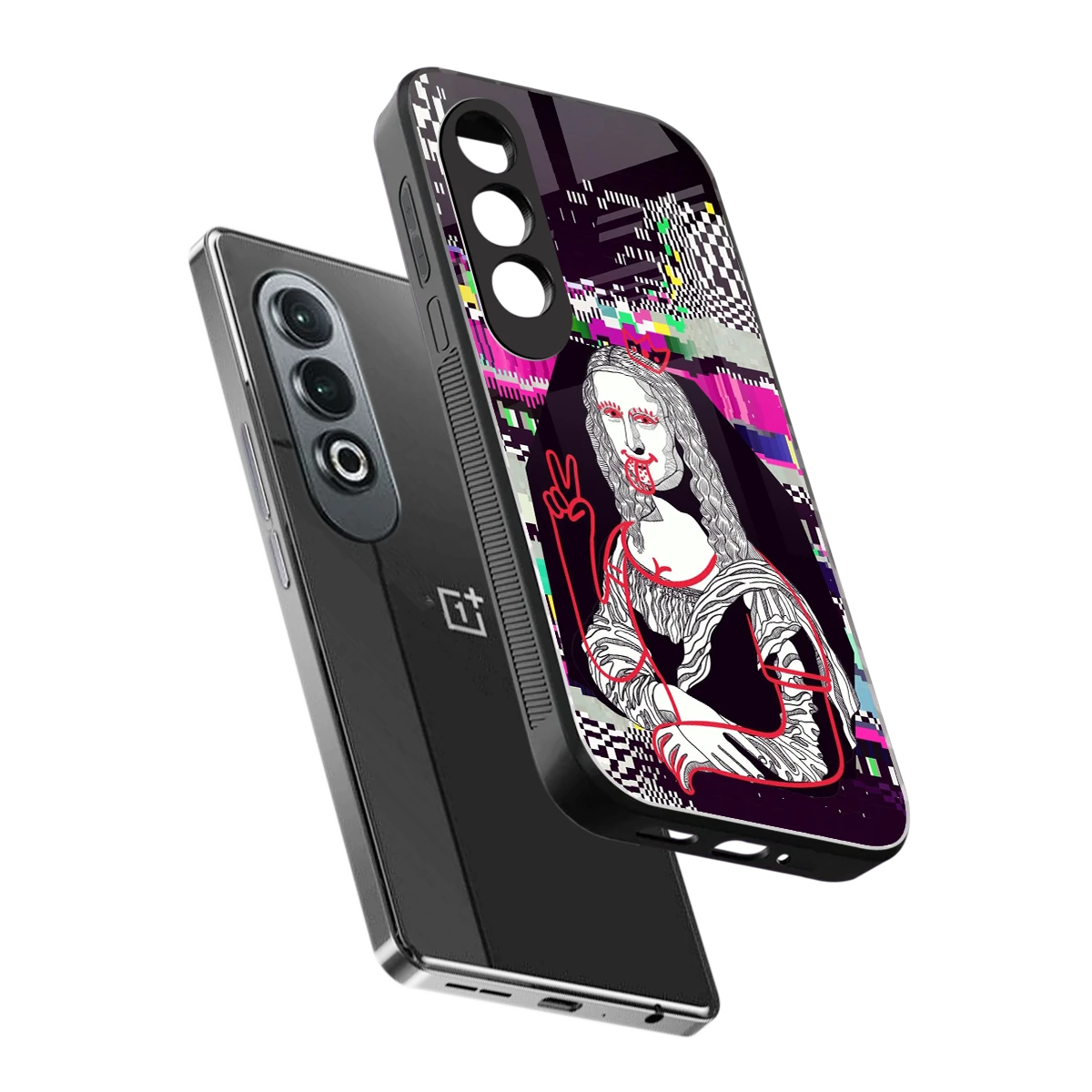 Mona Remix sleek oneplus nord ce 4 cover with tempered glass back and TPU edges
