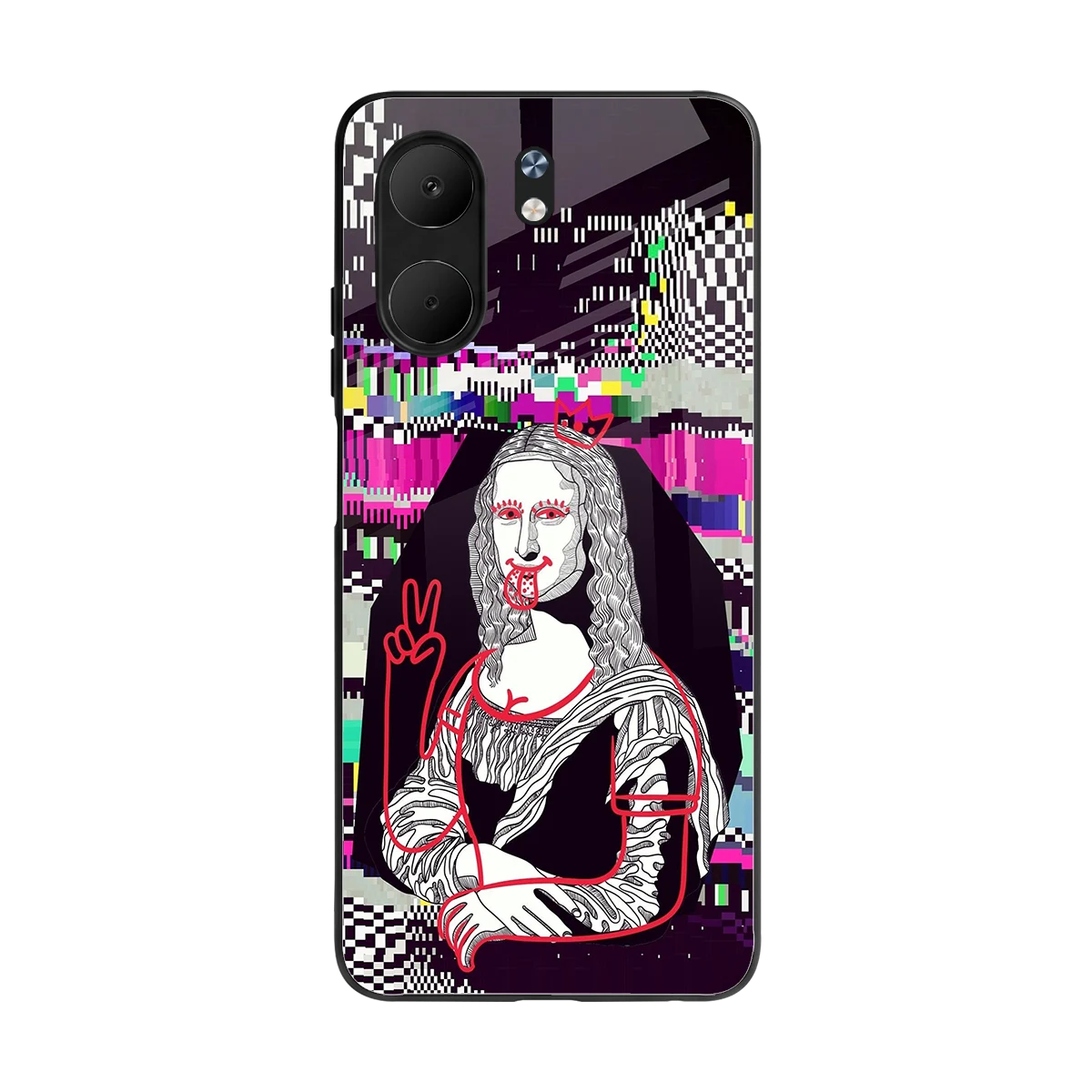 Mona Remix back phone cover | glass case for oppo a5x 5g
