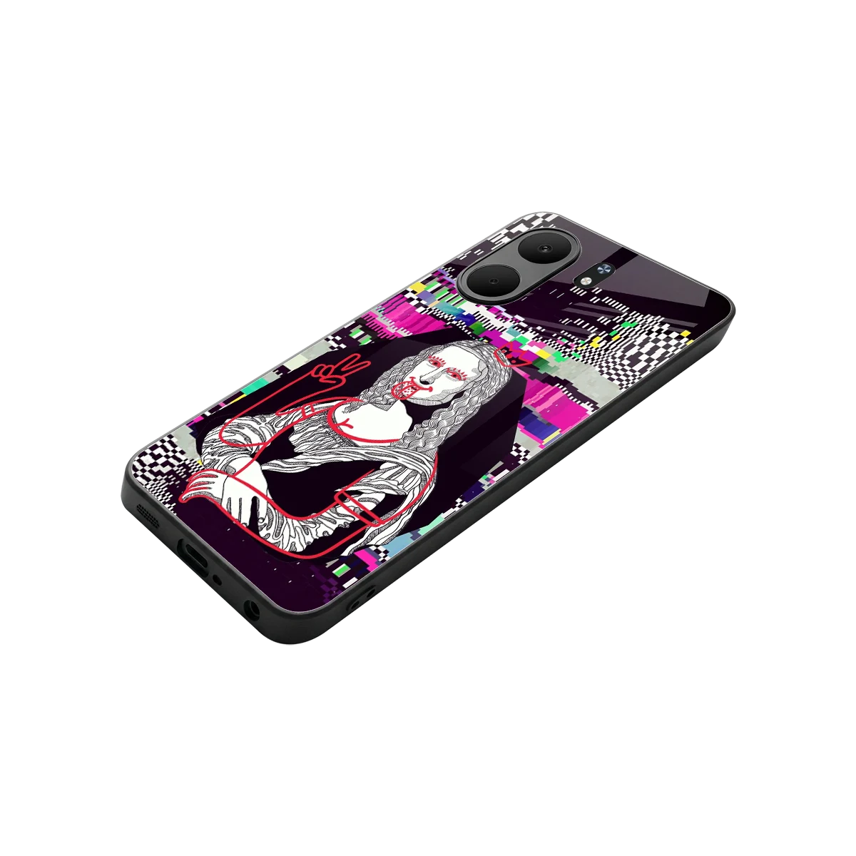 Mona Remix stylish phone case for oppo a5x 5g | glossy glass and slim fit