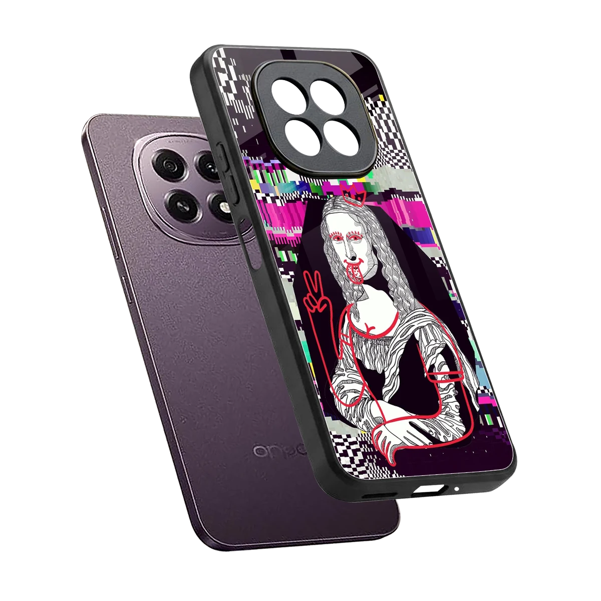 Mona Remix sleek oppo f29 5g cover with tempered glass back and TPU edges
