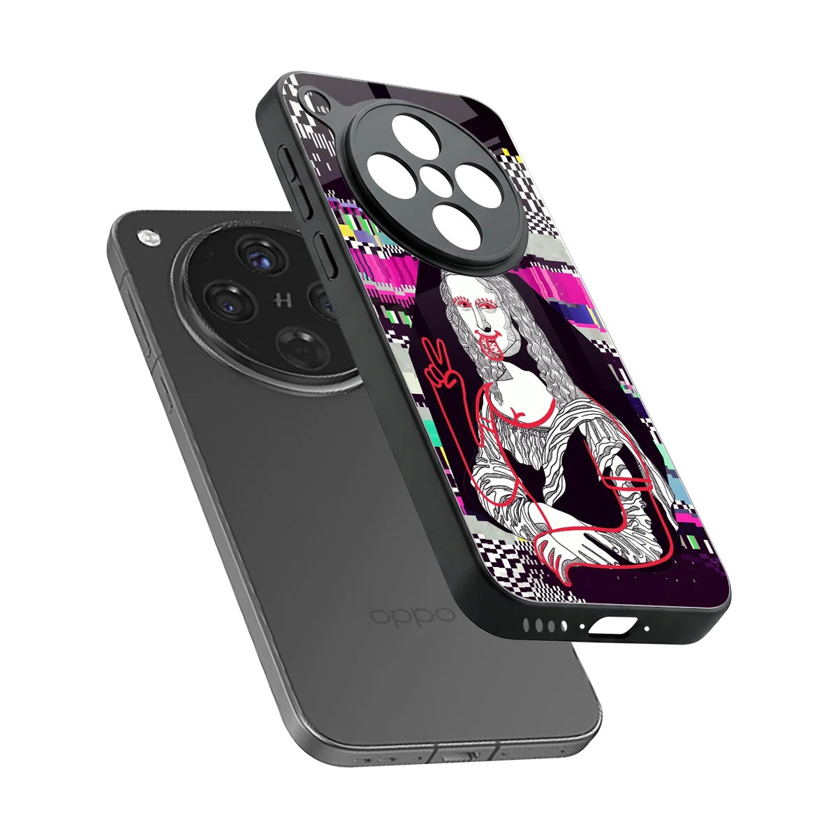 Mona Remix sleek oppo find x8 cover with tempered glass back and TPU edges