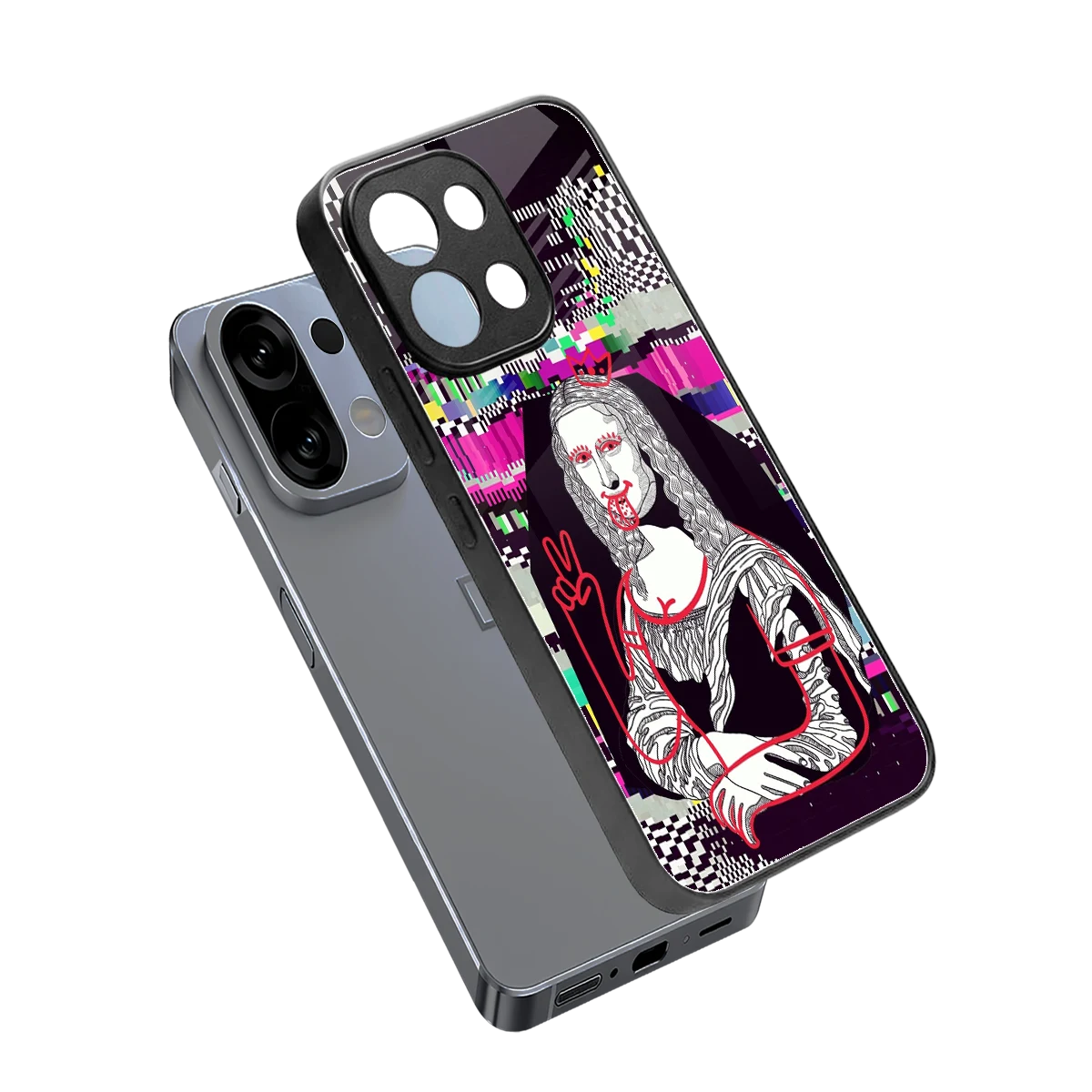 Mona Remix sleek oppo k13 5g cover with tempered glass back and TPU edges