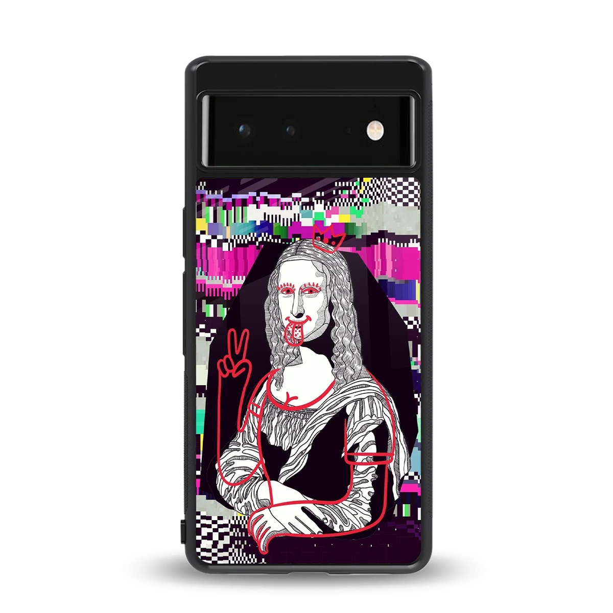 Mona Remix back phone cover | glass case for google pixel 6a