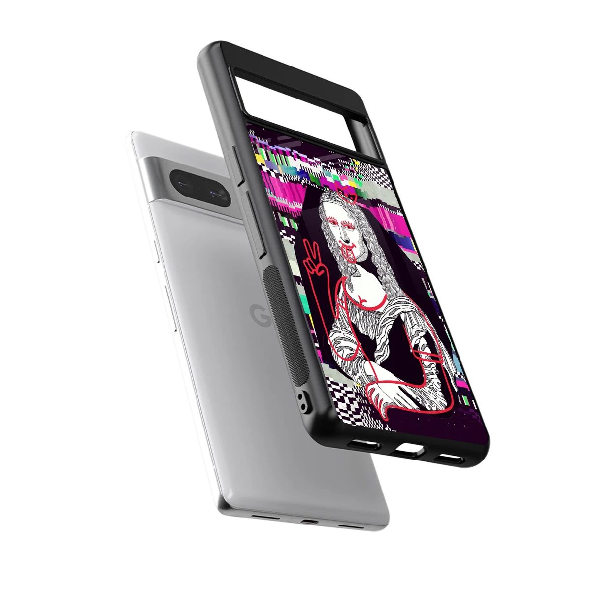 Mona Remix sleek google pixel 7 cover with tempered glass back and TPU edges