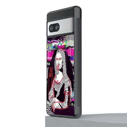 Mona Remix stylish phone case for google pixel 7a | glossy glass and slim fit