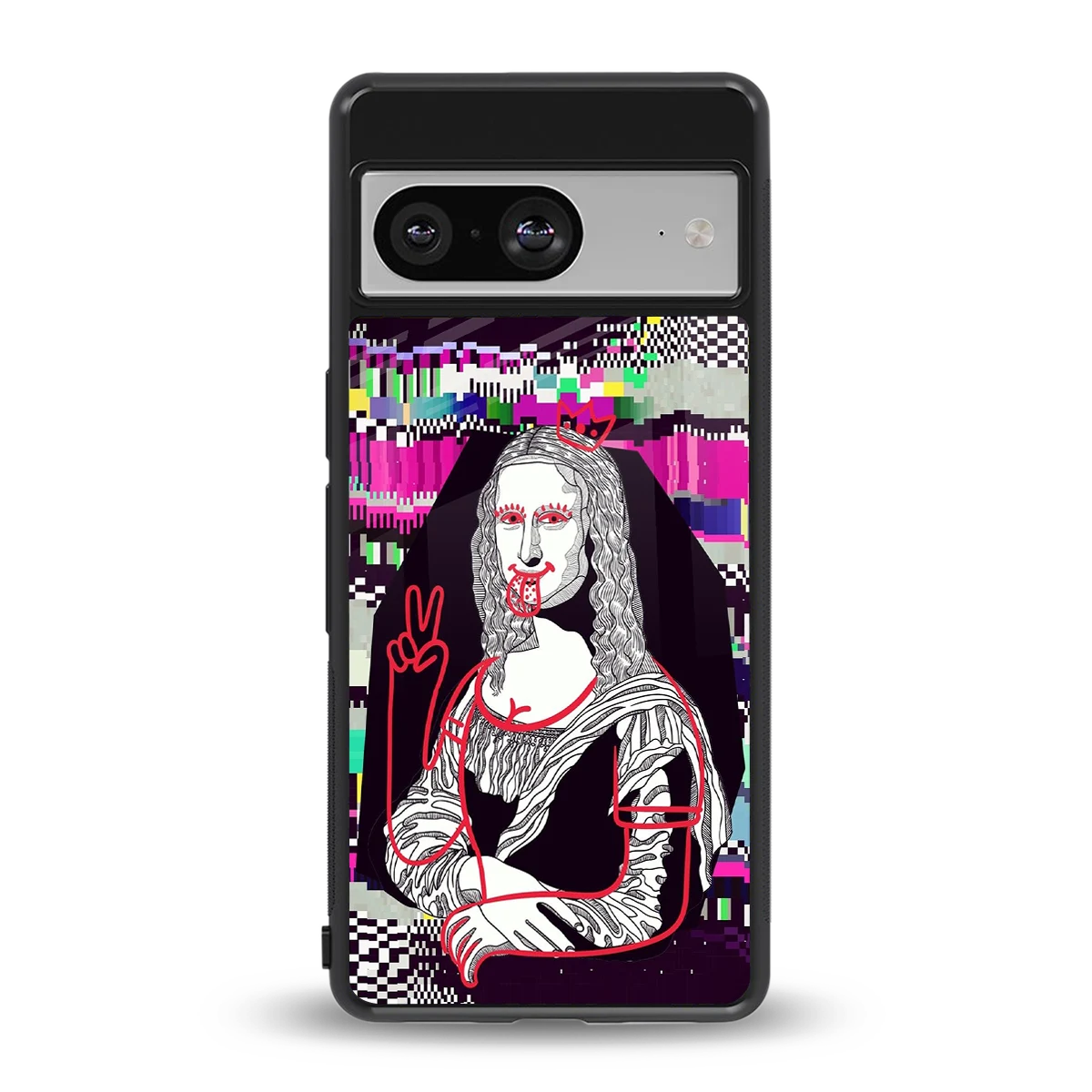 Mona Remix back phone cover | glass case for google pixel 8