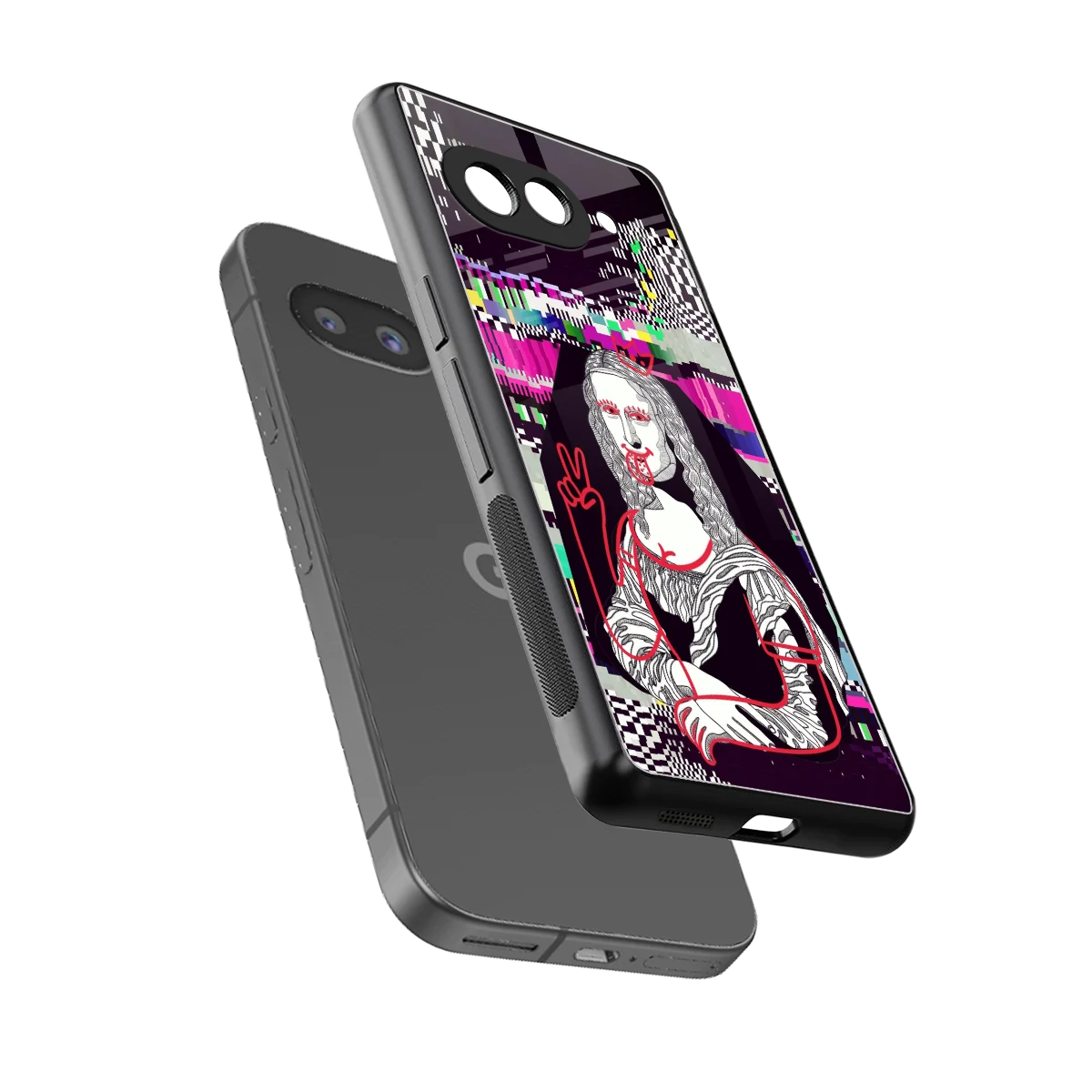 Mona Remix sleek google pixel 10a cover with tempered glass back and TPU edges