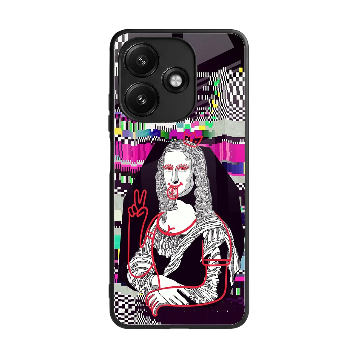 Mona Remix back phone cover | glass case for redmi 12 5g