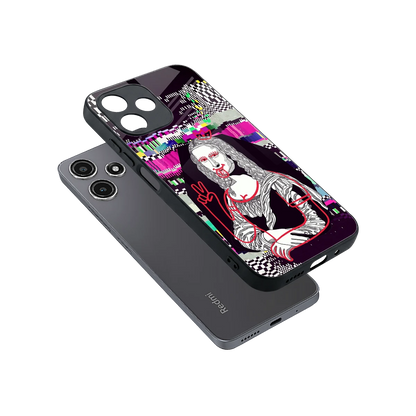 Mona Remix sleek redmi 12 5g cover with tempered glass back and TPU edges