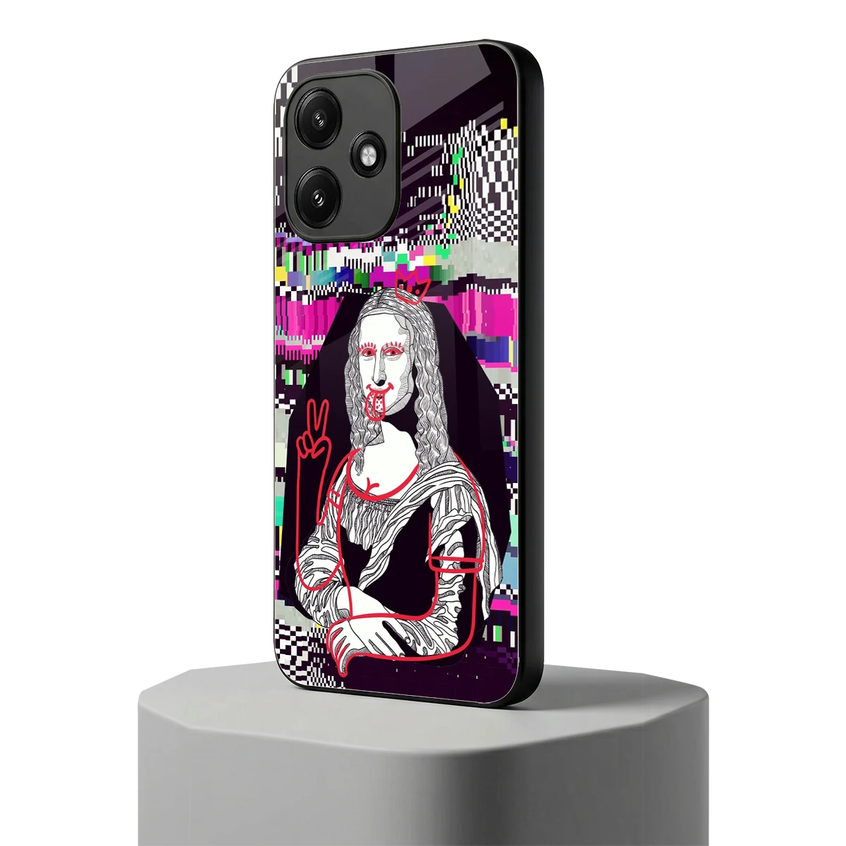 Mona Remix redmi 12 5g mobile cover | shockproof glass phone case