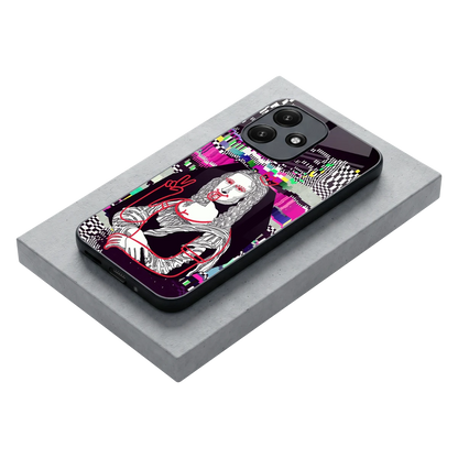 Mona Remix stylish phone case for redmi 12 5g | glossy glass and slim fit