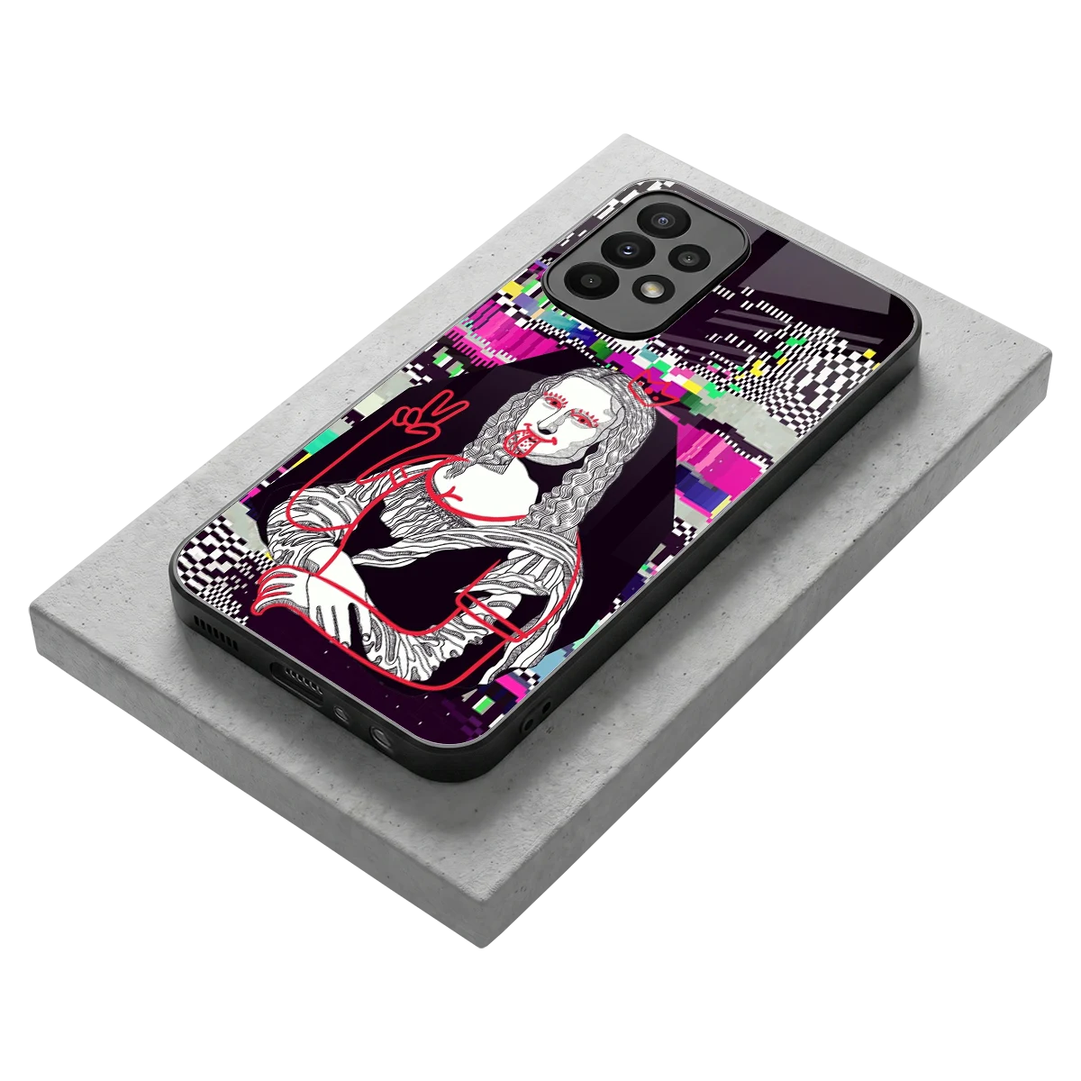Mona Remix stylish phone case for samsung galaxy a23 | glossy glass and slim fit
